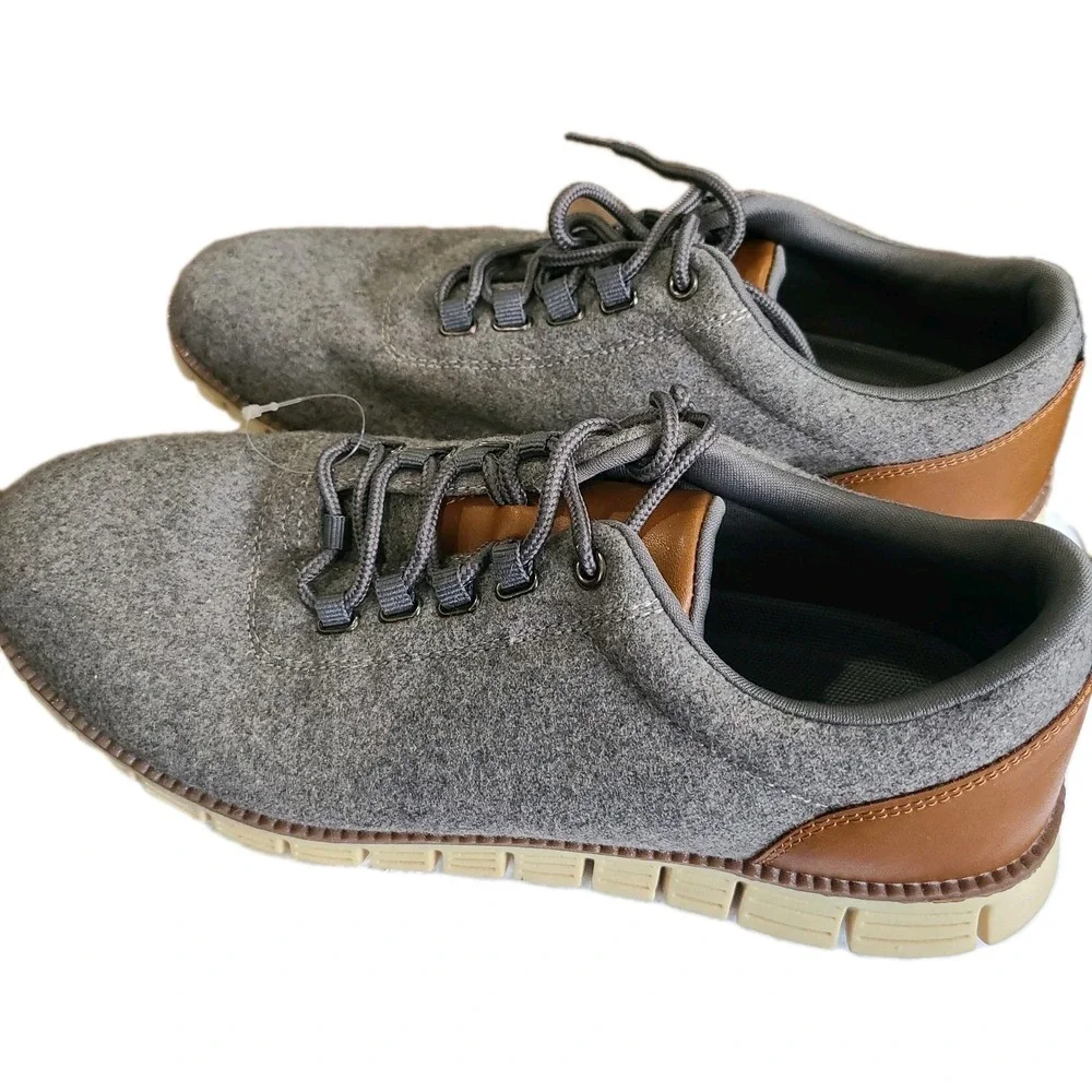Deer Stag's Men's Sneaker Shoes‎ Gray Brown With Memory Foam Sz 10W Casual